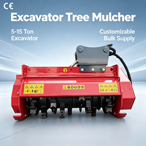 Broyeur forestier <span class=keywords><strong>hydraulique</strong></span> monté sur excavatrice, tendance du moment, pour le défrichement forestier, certifié CE - Product Image 1