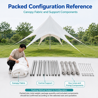 Tente de luxe extérieure imperméable à trois pignons avec structure en acier galvanisé pour le glamping en resort et les événements LY-5