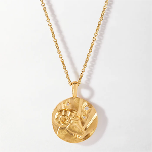 Collana in argento sterling 925 con gioielleria raffinata collana con ciondolo in oro 18 carati <span class=keywords><strong>ariete</strong></span> zodiac 12 constellation per donna - Product Image 1