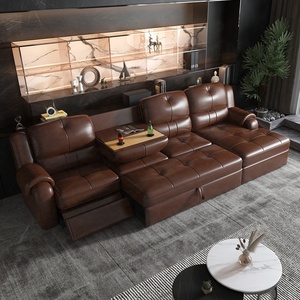 Canapé-lit multifonctionnel en cuir de designer italien Canapé de luxe pour salon de 4 <span class=keywords><strong>à</strong></span> 5 places avec rangement Fauteuil électrique inclinable de <span class=keywords><strong>première</strong></span> <span class=keywords><strong>classe</strong></span> - Product Image 4
