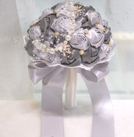 Bouquet de Mariage Artificiel en Soie Vcare pour la Mariée et les Demoiselles d'Honneur, Forme Boule Faite à la Main, Longue Durée, Prix de Gros, Boîte Incluse