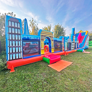 Parcours d'obstacles gonflable commercial pvc bounce <b>house</b> adult <b>inflatable</b> Europe obstacle course - Product Image 2