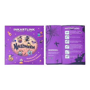 สติกเกอร์ลายการ์ตูนฮาโลวีนปลอดภัย ไร้สารพิษ สำหรับเด็ก ของชำร่วยงานปาร์ตี้ เป็นมิตรกับสิ่งแวดล้อม ปลอดภัยต่อผิวหนัง ศิลปะบนเรือนร่าง รอยสักชั่วคราว - Product Image 6