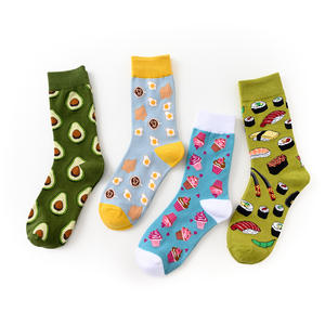 Calcetines gráficos divertidos para hombre, novedad, venta al por mayor, algodón peinado, hamburguesa loca, aguacate, fruta, comida, calcetines divertidos para hombre - Product Image 4