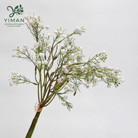 Bouquet de fleurs artificielles YM au toucher réel, gypsophile blanc, pour mariage, décoration de la maison, arrangement floral
