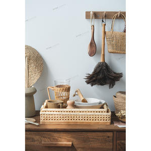 Bandeja de ratán Rectangular hecha a mano, mesa de centro de estilo rústico, el mejor precio, venta al por mayor - Product Image 2