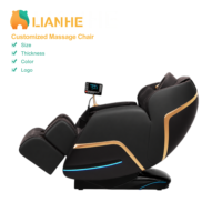 Fauteuil de massage moderne de luxe avec fonction Shiatsu pour les pieds et le corps entier, rail en S, inclinable, réflexologie plantaire, couleur personnalisable, contrôle de la minuterie