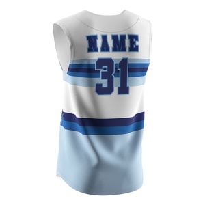 Camiseta de Béisbol sin Mangas Personalizada al por Mayor, OEM, ODM, Cuello en V, Unisex, para Equipos, Disponible en Todos los Colores - Product Image 2