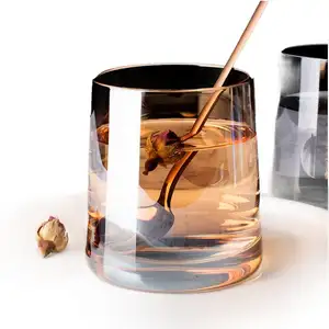 玻璃杯杯杯果汁带盖和稻草蜡烛双壁环保咖啡批发大酒杯