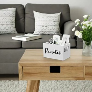Cross-border wooden desktop remote control <b>storage</b> <b>box</b>, <b>drawer</b>-divided organizer, multi-functional cosmetic <b>storage</b> <b>box</b> - Product Image 1