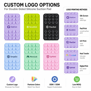 48 Cups Silicone <b>Suction</b> <b>Pad</b> Double-Sided Phone Holder for TikTok Live Streaming Selfie Universal Stick-on Holder Custom Logo - Product Image 2