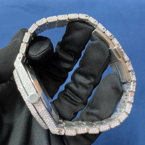 Trending VVS Moissanite Diamond Iced Out Hip Hop Stainless Steel Automatic Movement <b>Wrist</b> <b>Watch</b> For <b>Men</b> Available for Best Price - Product Image 2