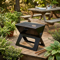 Barbecue pliable portable pour le camping en plein air, 3-5 personnes, facile à emporter