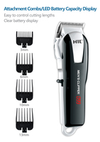 Cortadora de Pelo Profesional HTC CT-8088 para Barberos, Recortadora de Pelo Eléctrica Inalámbrica, Cortadora de Pelo Magic Clipper