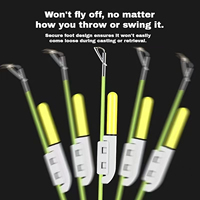 Clip lumineux pour la pointe de canne à pêche de nuit, indicateur de morsure LED sensible avec clochettes