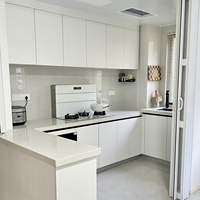 Muebles Modulares de Cocina con Cajones de Cierre Suave, Listos para Armar, Modernos, de Madera Gris, con Grifo, al Mejor Precio