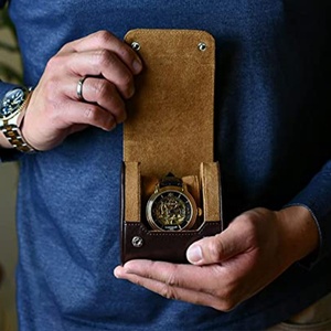 Wholesale High Quality <b>Leather</b> Brown Blue <b>Black</b> 1 or 2 <b>Watches</b> 3 <b>Watches</b> Professional Rolling Organizer <b>Watch</b> Roll case - Product Image 6