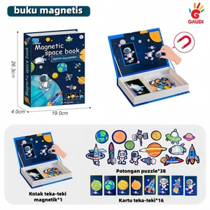 <span class=keywords><strong>Livre</strong></span> de puzzle magnétique pour enfants, jouet éducatif pour les tout-petits, garçons et filles - Product Image 5
