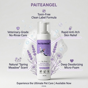 Private Label Dog <strong>Dry</strong> <strong>Shampoo</strong> 210ml Deodorizing No Rinse Foam Cleanser <strong>Cat</strong> Care ODM - Product Image 1