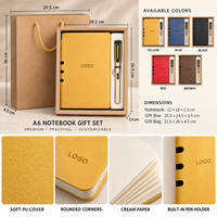 Ensemble cadeau carnet et stylo A5 B5 A6 avec boîte cadeau et sac de transport, logo personnalisé pour les réunions de bureau, les remises de diplômes, les cadeaux d'appréciation pour les enseignants