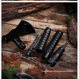 Kit de survie Bochen Tatoo, hachette pliable portable multifonctionnelle pour le camping, la randonnée, la chasse, la tactique, la bataille - Product Image 5
