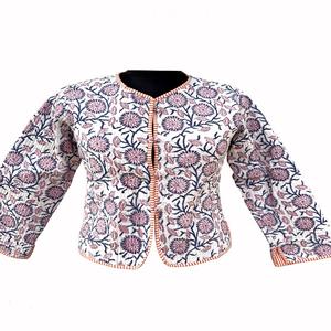 Chaqueta de Forro Polar Reversible Étnica Bohemia para Mujer, Transpirable, de Secado Rápido, Chaqueta Corta de Invierno, 100% Algodón, Precio al por Mayor - Product Image 2