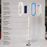 Machine Photobooth Portable Miroir Magique pour Selfies avec Écran Tactile Compatible iPad, Appareil Photo et Imprimante