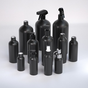 100ml 150ml 200ml 250ml Matte <b>Black</b> Aluminum Packing Bottles for Shampoo or Liquid Metal Packing Cylinder Bottle - Product Image 1