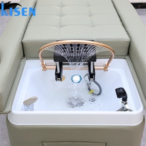 KISEN Salon Electric Backrest Lift Shampoo <b>Bed</b> with Pedicure Shampoo <b>Bed</b> for Head Spa Water Circulation Japanese Massage <b>Bed</b> - Product Image 2