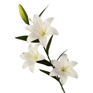 Set de Flores Artificiales de Seda Blanca Estilo Mori al por Mayor, Rosas para Decoración de Paredes en Bodas - Product Image 1