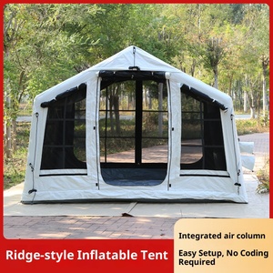Tente gonflable Gouyu de grande capacité pour le <span class=keywords><strong>camping</strong></span> en plein air, en toile Oxford épaisse de couleur blanc clair, 8 mètres carrés - Product Image 4