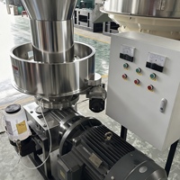 Nouvelle machine à granulés de biomasse à moule annulaire de petite taille avec coque en acier inoxydable et armoire de commande pour machine à granulés de sciure de bois