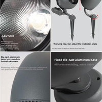 Bestseller 10W 20W 30W IP65 Wasserdichte Aluminium-Landschaftsbeleuchtung für Terrasse und Park, Kabelgebunden AC 85-265V 3000K CRI80 Beam Gartenleuchten