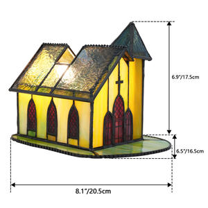 Lámpara de mesa Tiffany estilo Retro americano lámpara de escritorio de vidrieras de lujo <span class=keywords><strong>para</strong></span> sala de estar dormitorio Flexible AC Power E26 novedad - Product Image 2