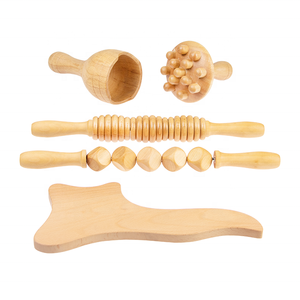 Set de Masaje Anticelulítico de <span class=keywords><strong>Maderoterapia</strong></span>, Rodillo de Madera para Drenaje Linfático, Copas de Masaje de Madera - Product Image 5