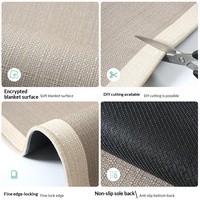 Tapis tissé à la machine de style chinois, motif Cent Bonnes Omelettes, en lin, imperméable, lavable, épais, pour salon, sensation haut de gamme, à suspendre