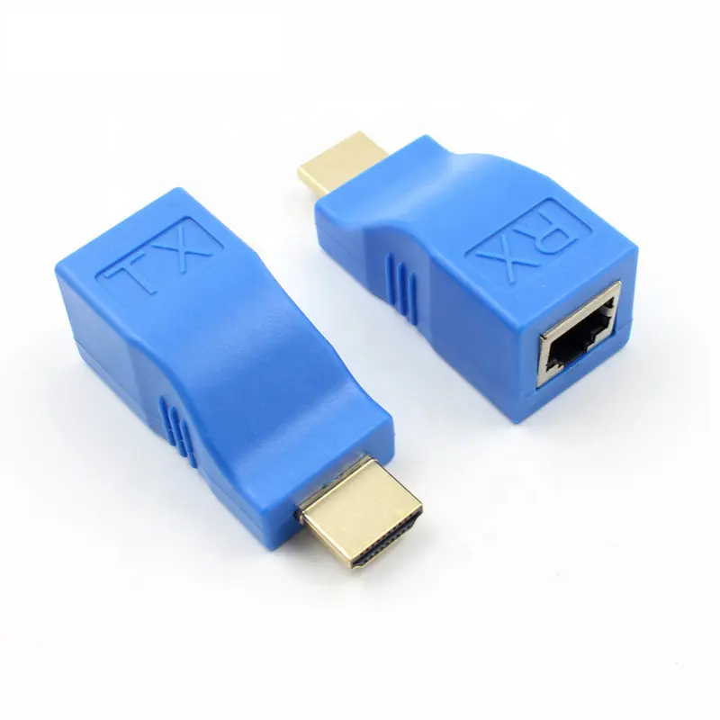 HDMI Extender 4k RJ45 Ports LAN Network HDMI Extension up to 30m Over CAT5e / 6 UTP LAN Ethernet Cable for HDTV HDPC