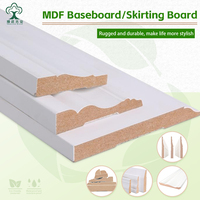 Plinthes pour murs et sols Plinthes à bords carrés en MDF résistantes à l'humidité