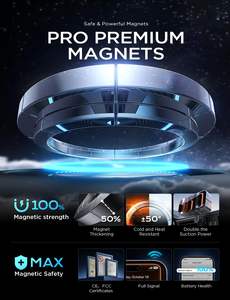 ที่ยึดโทรศัพท์ในรถยนต์แบบแม่เหล็ก LISEN พร้อมแม่เหล็ก N52 แรงสูง หมุนได้ 360 องศา สำหรับ <span class=keywords><strong>iPhone</strong></span> 17 Air 16 15 <span class=keywords><strong>Pro</strong></span> <span class=keywords><strong>Max</strong></span> ติดตั้งบนแผงหน้าปัดหรือกระจกหน้ารถ - Product Image 2