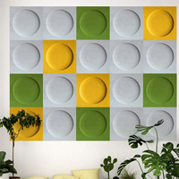 Panneau mural acoustique 3D personnalisé en feutre PET, design dôme, insonorisant et décoratif pour la décoration intérieure commerciale