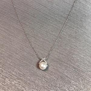 Collier en argent sterling S925 avec pendentif en forme de bouton de fée, perle d'eau douce baroque, diamant rose en forme d'étoile pour clavicule - Product Image 3