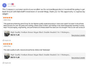 Crayon à sourcils microblading 2-en-1 imperméable de haute qualité, brun moyen, végétalien, double embout, marque privée, à base de minéraux - Product Image 3