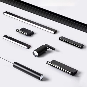 <span class=keywords><strong>Rail</strong></span> lumineux <span class=keywords><strong>magnétique</strong></span> basse tension 48V, amovible, montage sans outil, 12W 18W 36W, anti-éblouissement, spectre complet, encastré - Product Image 1