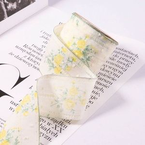 Cinta Decorativa Vintage de Alta Calidad con Estampado Floral de 4cm/5cm, para Vestidos, Prendas y Lazos para el Cabello, 10 Yardas/Rollo - Product Image 5