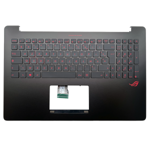 <span class=keywords><strong>Clavier</strong></span> d'ordinateur portable rétroéclairé FR BE NE LA SP pour ASUS N501JW UX501JW 90NB0873-R31FR0 avec repose-poignets, <span class=keywords><strong>clavier</strong></span> neuf, touches noires et rouges - Product Image 1