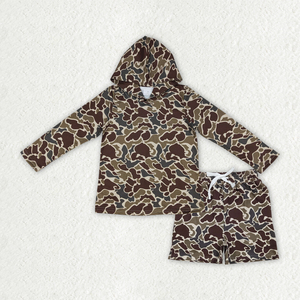 BSSO1900 RTS Boutique Ensemble de vêtements pour bébé garçon gris à imprimé chien rayé, tenues pour enfants, vente en gros, ensemble à manches courtes - Product Image 2