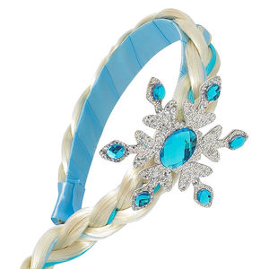 Prinses Jurk Pruiken Prinses Rapunzel Lange Gevlochten Pruik Hoofdbanden Voor Meisjes Cosplay Prinses Haarstuk Kostuum Accessoires - Product Image 6