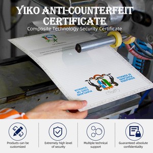 Sicherheitszertifikat-Papierdruck Unsichtbare UV-Tinte Silber Heißprägung Maßgeschneiderte A4-Größe Offsetdruck-Dokument - Product Image 5