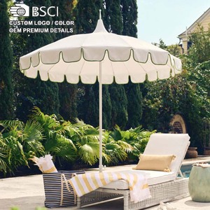 8.5ft Morden qualità Patio giardino ombrello Premium poliestere Poolside Splash Pagoda robusto palo in alluminio pieghevole Hotel all'aperto - Product Image 1