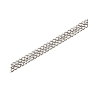 Collier d'entraînement pour chien en fer de haute qualité, double chaîne, motif solide, style classique, pour la promenade